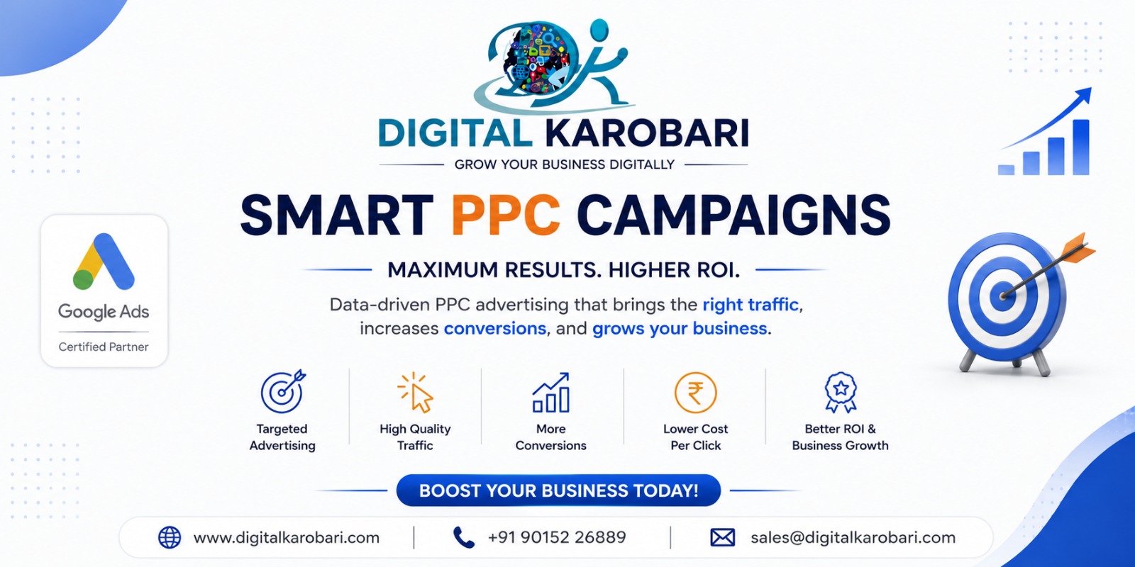 A successful PPC campaign is not simply about running ads. It requires: ✔ Strategic keyword targeting ✔ Effective ad copy ✔ Optimized landing pages ✔ Conversion tracking ✔ Continuous performance monitoring ✔ Budget management Even small mistakes can significantly impact campaign profitability.
