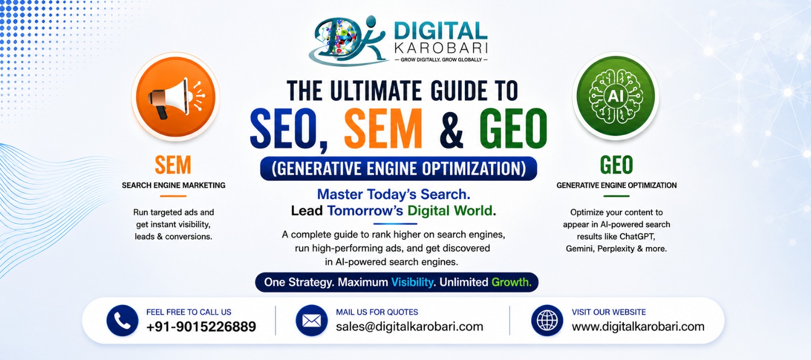 The Ultimate Guide to SEO, SEM, and GEO (Generative Engine Optimization)